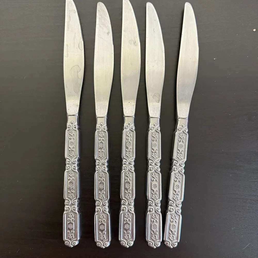 Oneida Heirloom Cube Stainless RAPHAEL Black Accent Serving Utensils &‎ Flatware